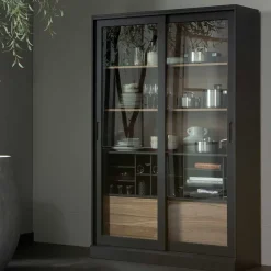 Moderne Vitrine mit Glas Schiebetüren - Susanne
