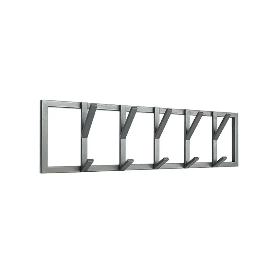 Moderne Wandgarderobe mit fünf Kleiderhaken - Claudira