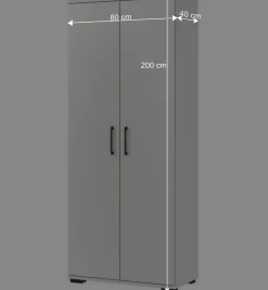 Moderner Aktenschrank in Lichtgrau - Halcoms