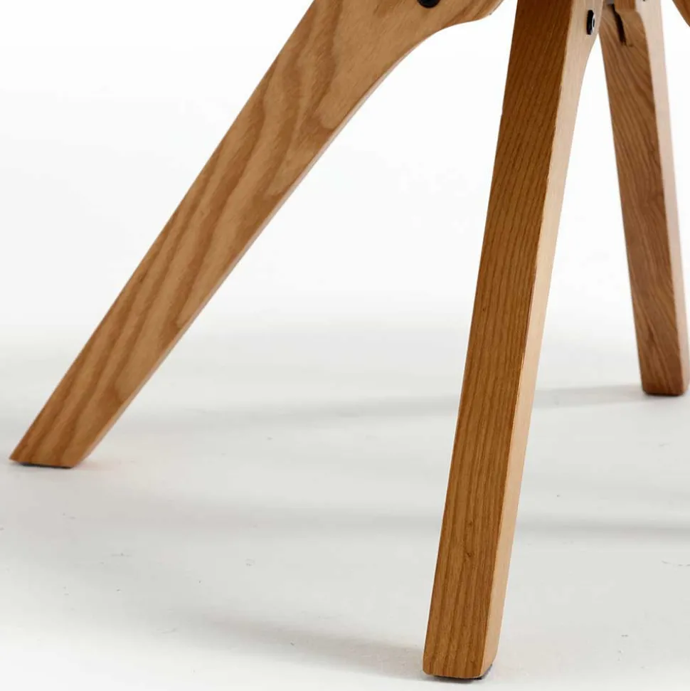 Moderner Armlehnenstuhl in Grau - Lyra (2er Set)