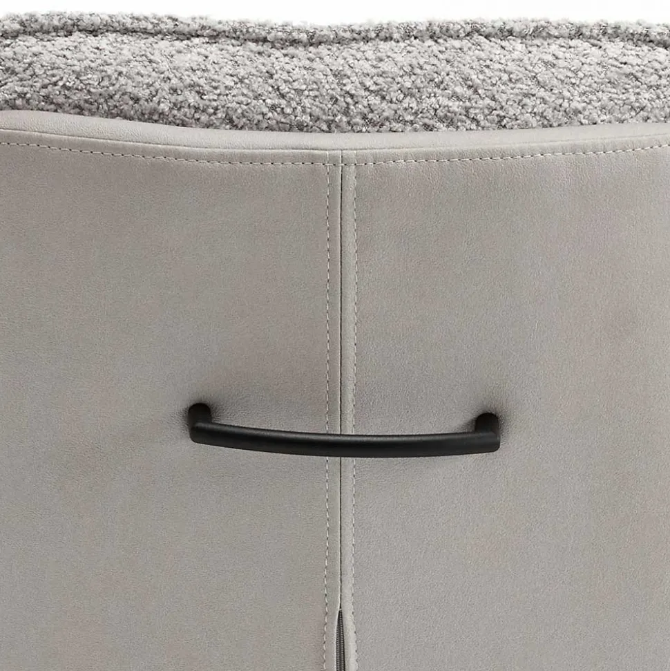 Moderner Armlehnenstuhl in Grau - Lyra (2er Set)