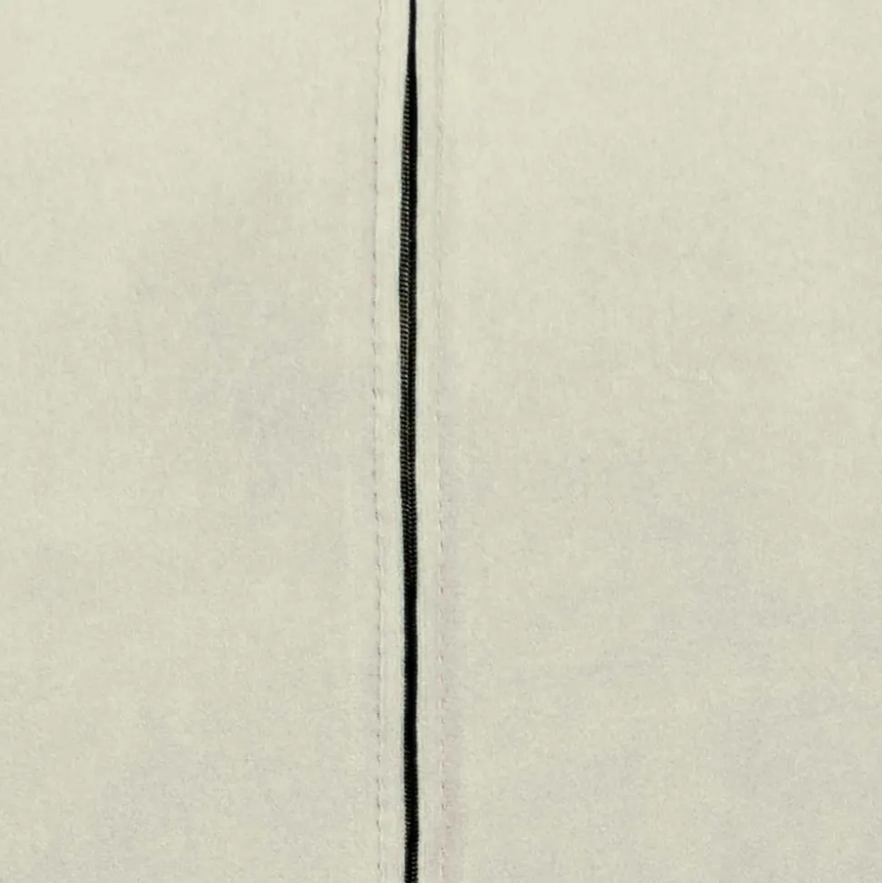 Moderner Armlehnenstuhl in Creme Samtstoff - Trocios