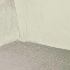 Moderner Armlehnenstuhl in Creme Samtstoff - Trocios