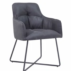 Moderner Armlehnstuhl in Anthrazit - Clienti (2er Set)