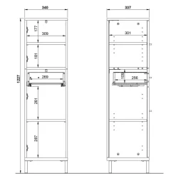 Moderner Badezimmerschrank 125 cm hoch - Lucrino