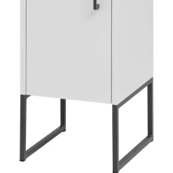 Moderner Badhochschrank in Weiß & Anthrazit - Ismilav