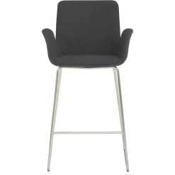 Moderner Barstuhl mit Armlehnen in Dunkelgrau - Vaiana