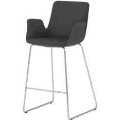 Moderner Barstuhl mit Armlehnen in Dunkelgrau - Vaiana