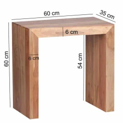 Moderner Beistelltisch Vislan mit Wangen