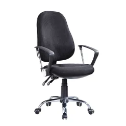 Moderner Büro Drehstuhl in Schwarz Chrom - Philadela