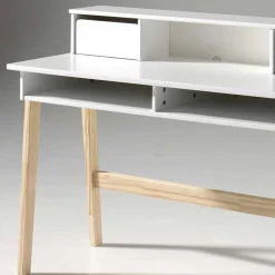 Moderner Design Schreibtisch inkl Aufsatz - Mauricia