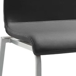Moderner Esszimmerstuhl in Dunkelgrau Microfaser - Termi