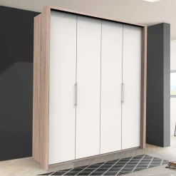 Moderner Falttürenschrank mit Metallgriffen - Vaclyn