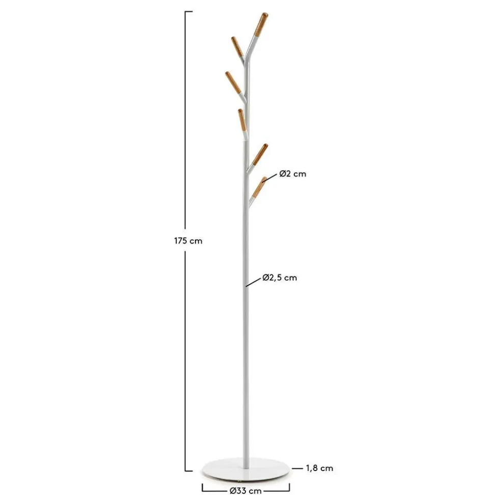 Moderner Garderobenständer aus Stahl & Holz - Kario