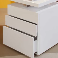 Moderner Hochglanz Schreibtisch mit drei Schubladen - Nivatus