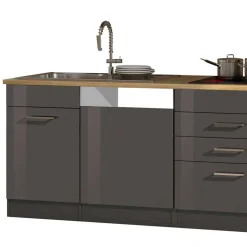 Moderner Küchenblock in Grau - Bozenia I (siebenteilig)