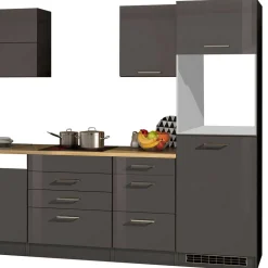 Moderner Küchenblock in Grau - Bozenia I (siebenteilig)