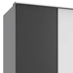 Moderner Kleiderschrank in Weiß mit Dunkelgrau - Vanila