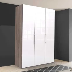 Moderner Kleiderschrank in Weiß Glas - Empresian