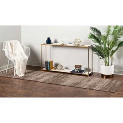 Moderner Kurzflorteppich in Brauntönen - Leandra