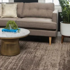 Moderner Kurzflorteppich in Brauntönen - Leandra