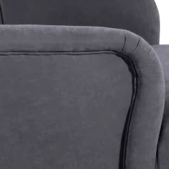 Moderner Ohrensessel in Anthrazit Velours - Barma
