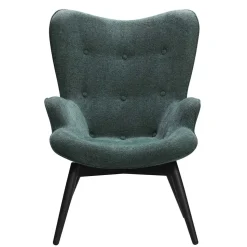 Moderner Ohrensessel in Dunkelgrün - Diamora