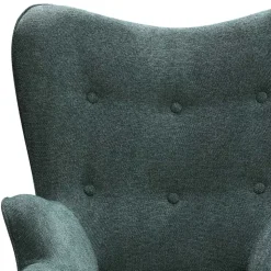 Moderner Ohrensessel in Dunkelgrün - Diamora