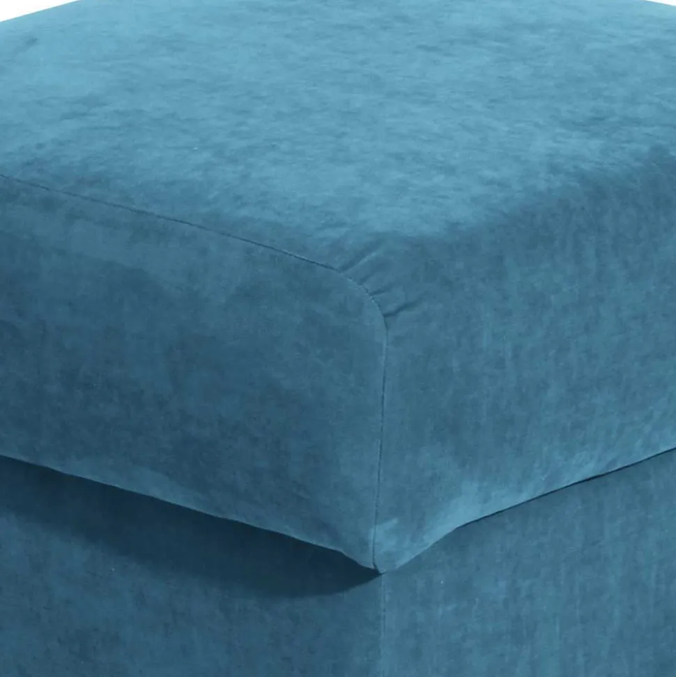 Moderner Ohrensessel in Petrol Velours - Lewis