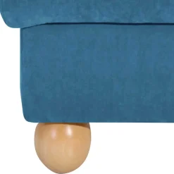 Moderner Ohrensessel in Petrol Velours - Lewis