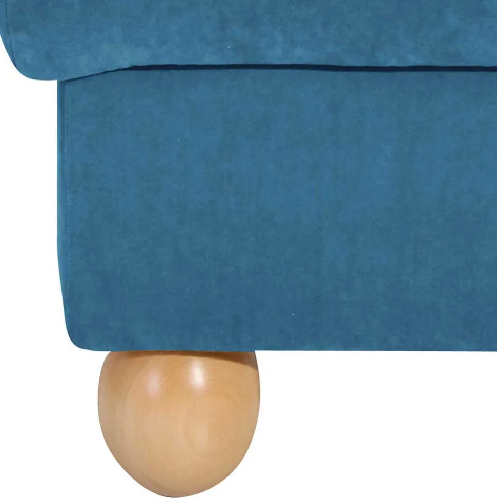 Moderner Ohrensessel in Petrol Velours - Lewis