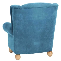 Moderner Ohrensessel in Petrol Velours - Lewis