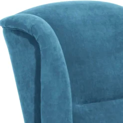 Moderner Ohrensessel in Petrol Velours - Lewis