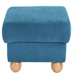 Moderner Ohrensessel in Petrol Velours - Lewis