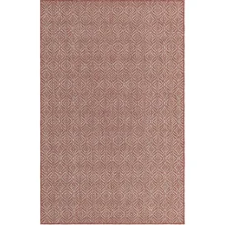 Moderner Outdoor Teppich in Rost & Creme - Ranieros