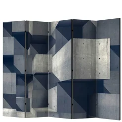 Moderner Paravent mit Beton Quader Motiv - Cosmonata