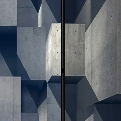 Moderner Paravent mit Beton Quader Motiv - Cosmonata