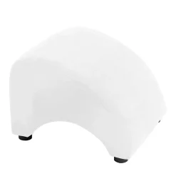 Moderner Polsterhocker in Cremefarben - Crocinol