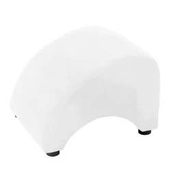 Moderner Polsterhocker in Cremefarben - Crocinol