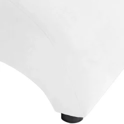 Moderner Polsterhocker in Cremefarben - Crocinol