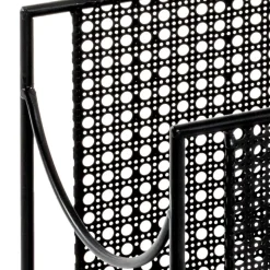 Moderner Retro Zeitungsständer in Schwarz - Konrad