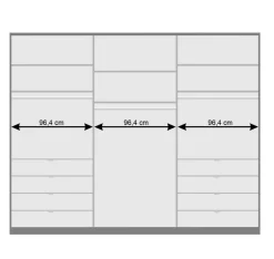 Moderner Schlafzimmerschrank in Weiß & Eiche sägerau - Vaclyn