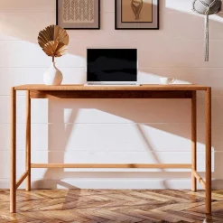 Moderner Schreibtisch aus Wildbuche massiv - Indrya