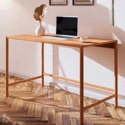 Moderner Schreibtisch aus Wildbuche massiv - Indrya