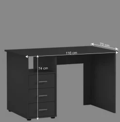 Moderner Schreibtisch in Anthrazit - Brasova