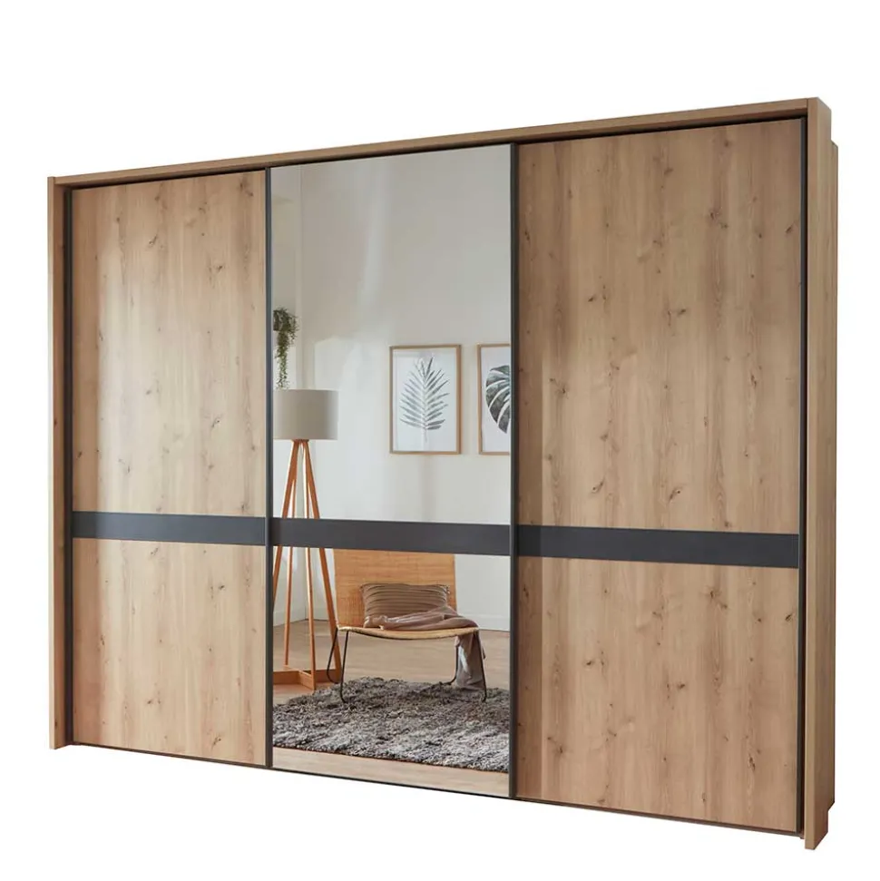 Moderner Schwebetürenschrank mit Spiegel - Ulapos