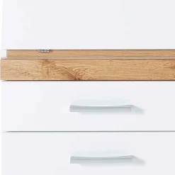 Moderner Sekretär in Weiß & Eiche Optik - Bistrita