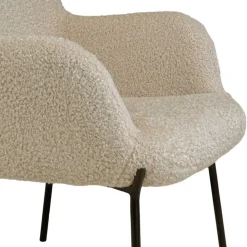 Moderner Sessel aus Webplüsch in Beige - Tessera