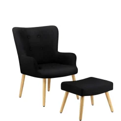 Moderner Sessel mit Hocker - Daylight (zweiteilig)