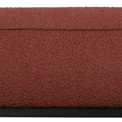 Moderner Stoffhocker Boucle in Rotbraun - Anizia